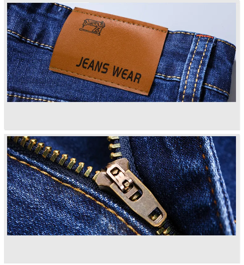 サミー・ジャクソン™ ストレートカジュアルストレッチジーンズ