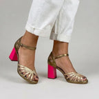 Strappy Ankle Heeled Sandals