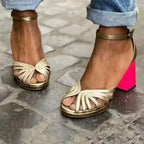 Strappy Ankle Heeled Sandals