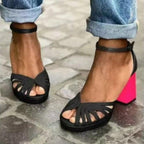 Strappy Ankle Heeled Sandals