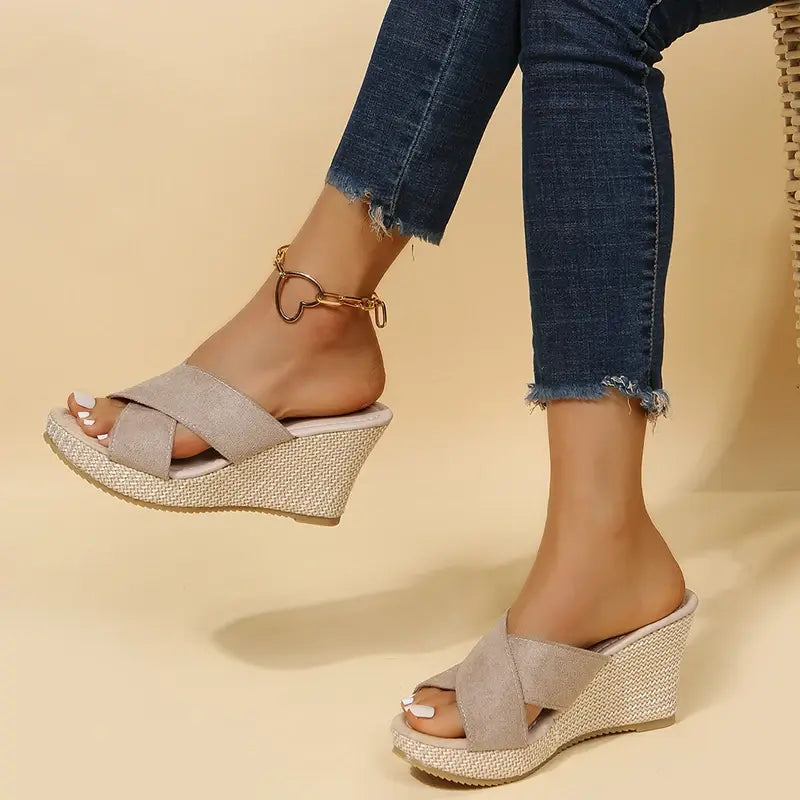 Strappy Wedge Sandals