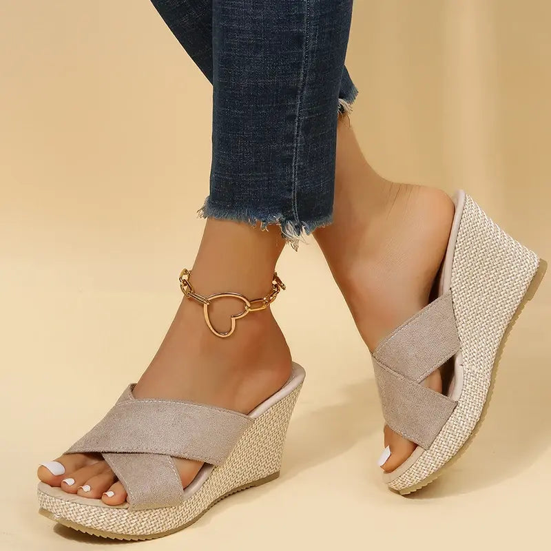 Strappy Wedge Sandals