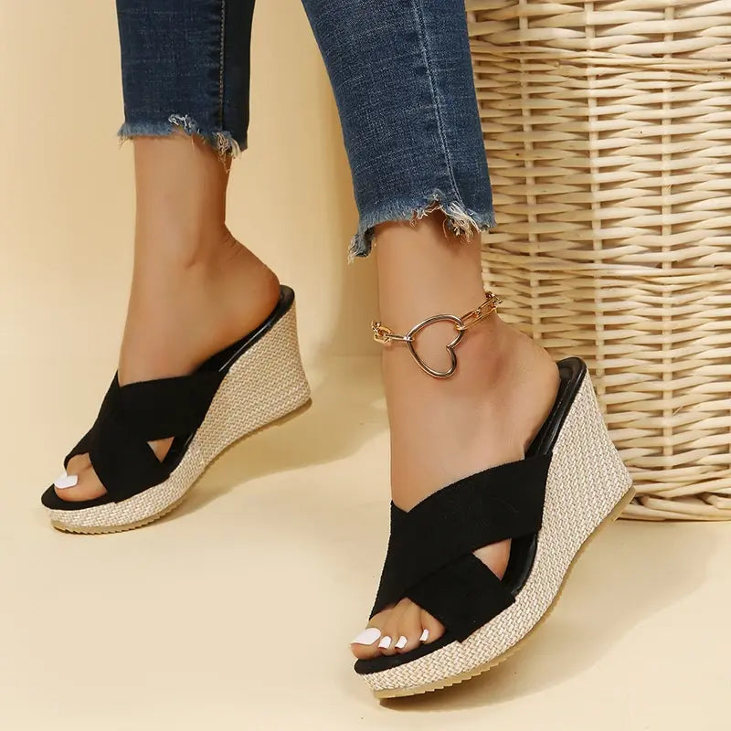Strappy Wedge Sandals