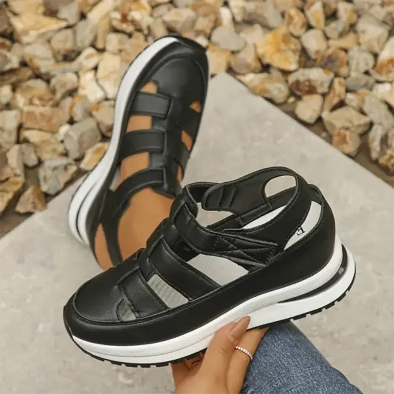 Cutout Design Platform Sandals