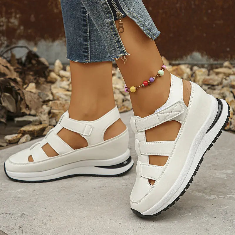 Cutout Design Platform Sandals