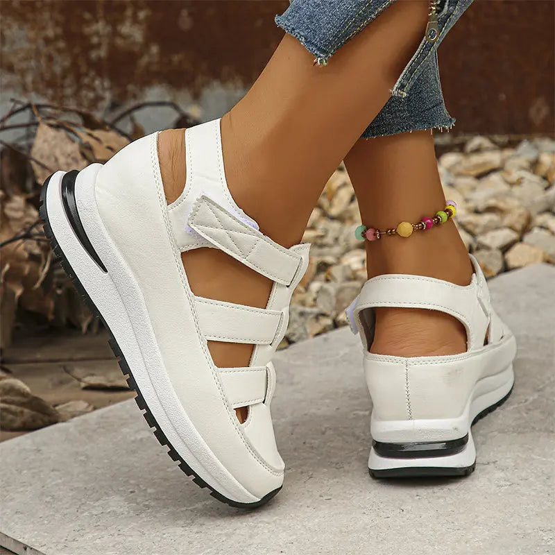 Cutout Design Platform Sandals