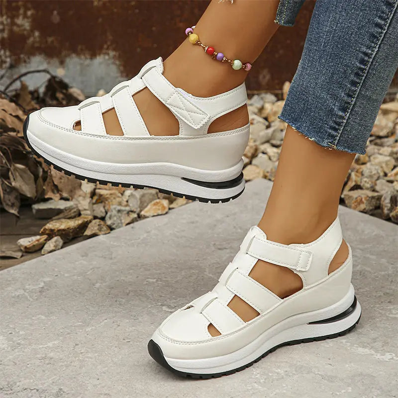 Cutout Design Platform Sandals