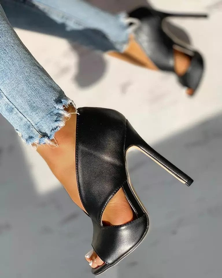 Open-Design Stiletto Heels
