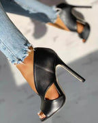 Open-Design Stiletto Heels