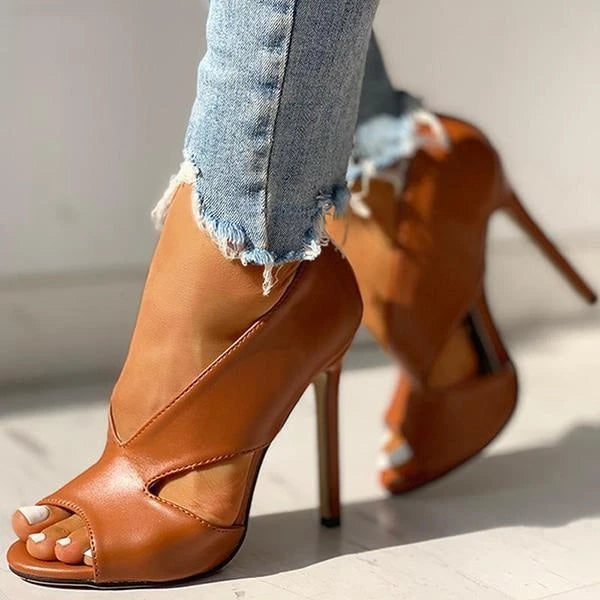 Open-Design Stiletto Heels