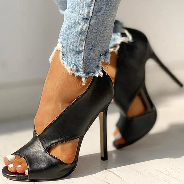 Open-Design Stiletto Heels