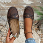 Breathable Perforated Slip-On Flats