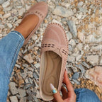 Breathable Perforated Slip-On Flats
