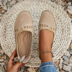 Breathable Perforated Slip-On Flats