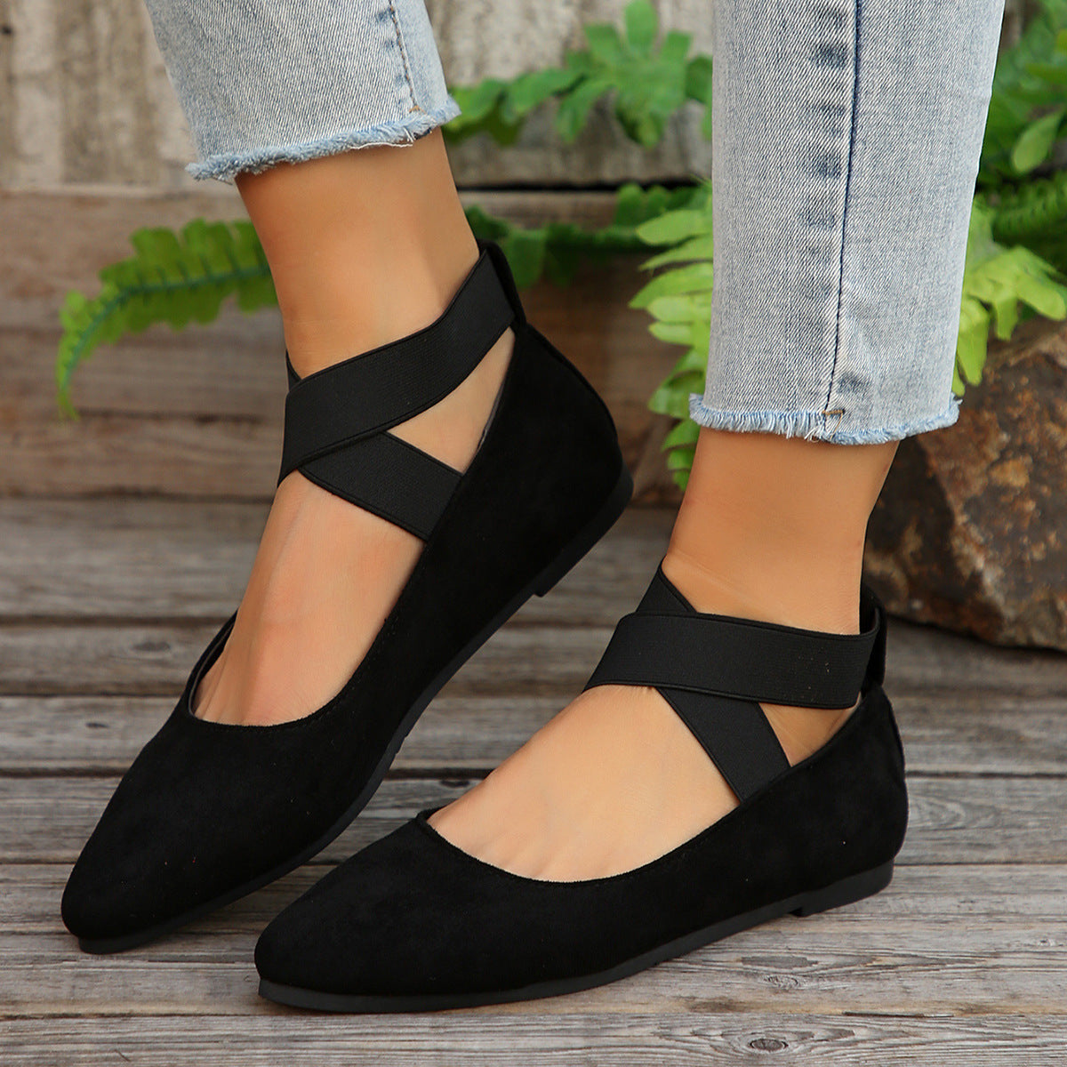 Flexible Strap Wedge Flats