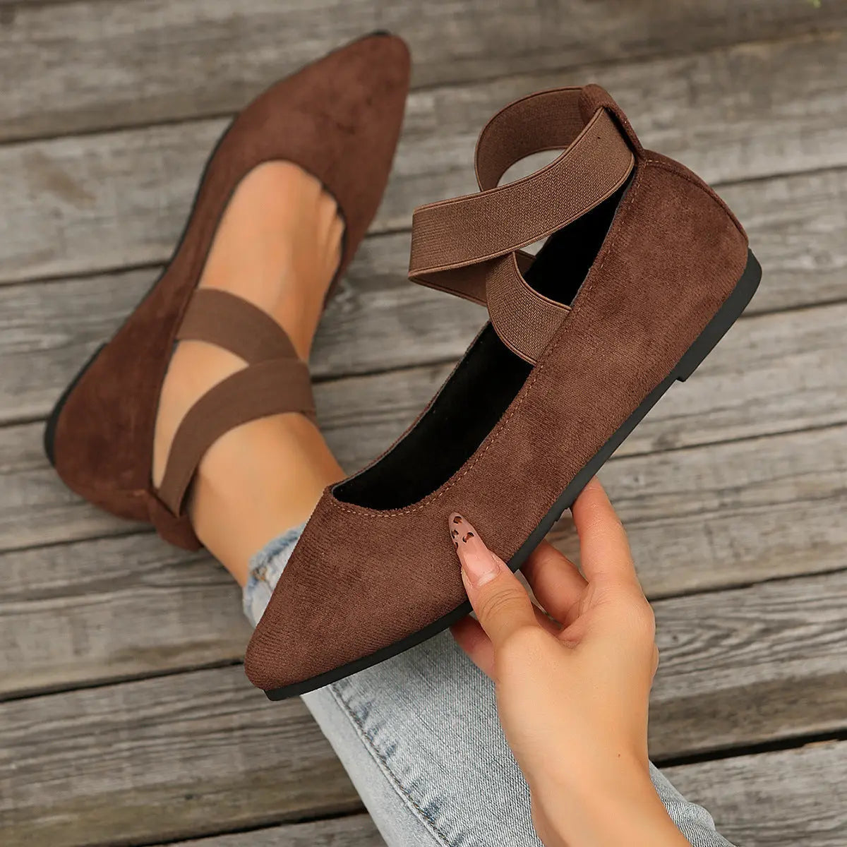Flexible Strap Wedge Flats