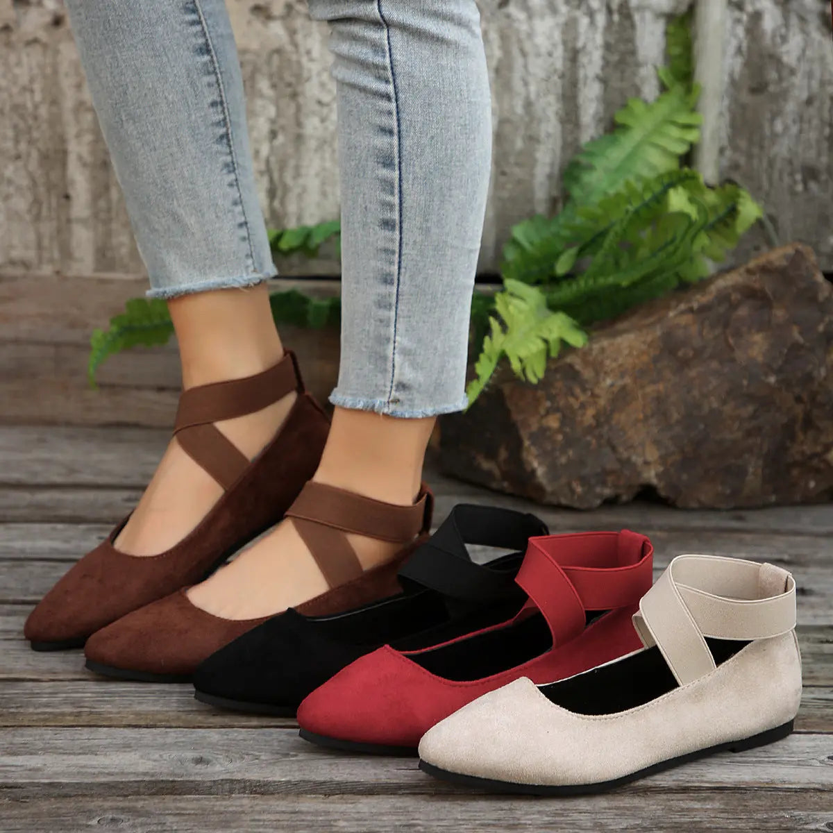 Flexible Strap Wedge Flats