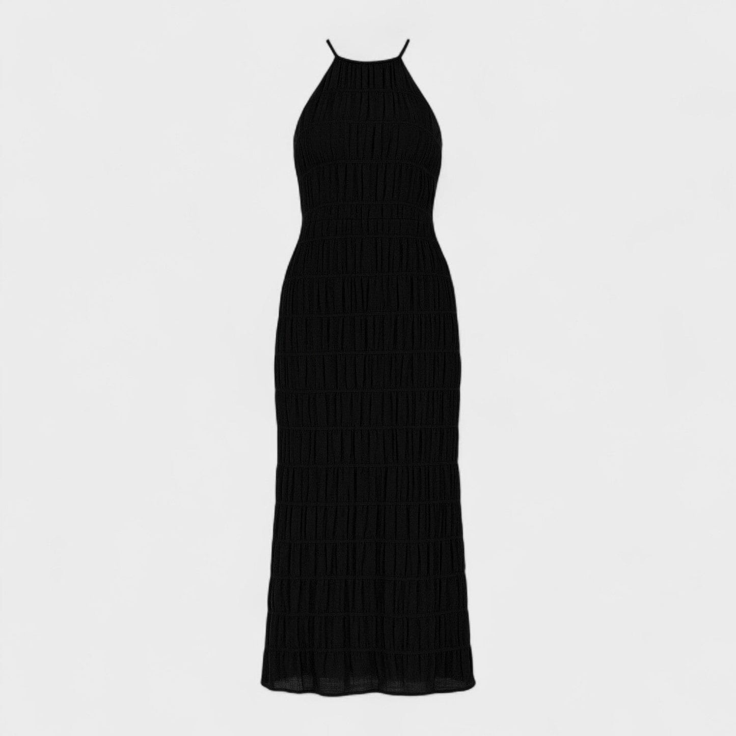 ELVIRI – エレガントなホルターネックロングドレス