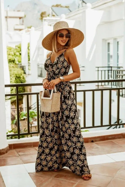 ヤラ ボヘミアンフラワーマキシドレス 夏仕様