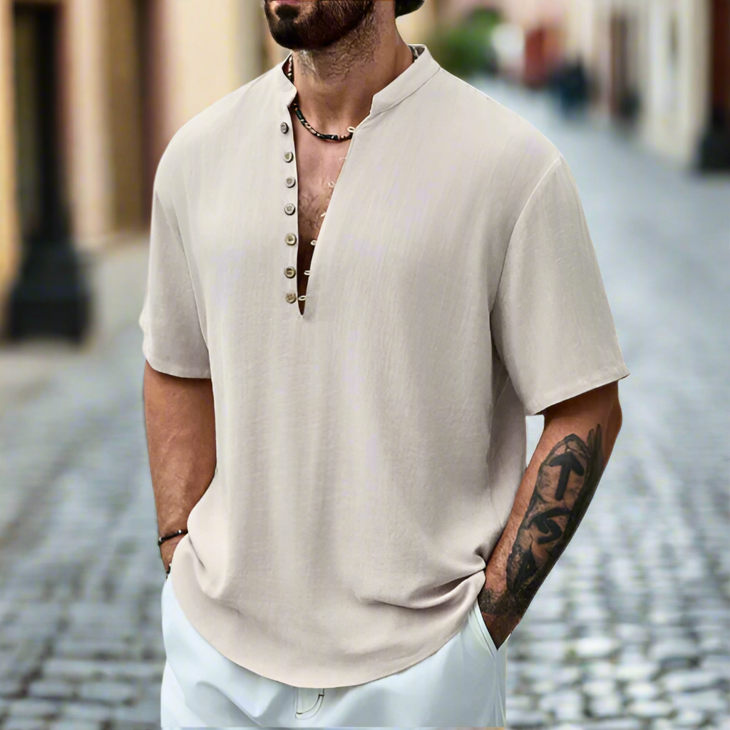 リネンシャツ – 通気性の良いメンズトップス